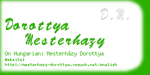 dorottya mesterhazy business card