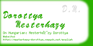 dorottya mesterhazy business card